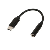 Kabel Jack Aux Audio USB C 3.5mm, headphone tipe C 3.5mm, kabel Audio Stereo mobil, jaket serat tembaga