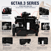 Moteur diesel 6 cylindres 4 temps 6CTA8.3-C145 108 kW 1900 tr/min 8,3 L 108 kW 1900 tr/min pour machines industrielles et de construction