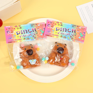 Juguete de Peluche de Capibara de Dibujos Animados, Estilo INS, Juguete de Plástico Suave, Creativo y Lindo, Juguete Antiestrés para Niños de 5 a 7 Años - Product Image 3
