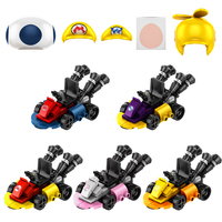 Juguete de Bloques de Construcción Educativos para Niños, Figuras de Mario, Yoshi, Luigi y la Princesa Peach, de la Película de Dibujos Animados, de Plástico Coleccionable