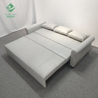 Europäisches ausziehbares weißes Schlafs ofa Modernes Futon für Wohnungen mit Stauraum