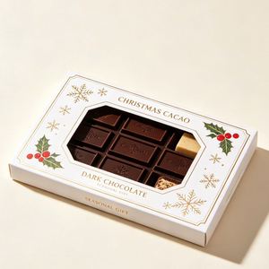 FX Premium Chocolate Packaging Carton in White Card Paper Featuring Transparent Display Window Custom Logo - Product Image 2