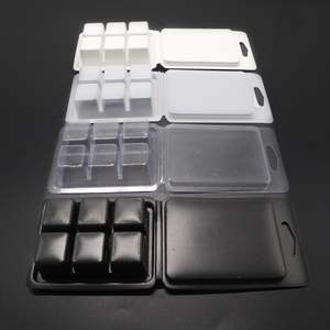 Balmumu eriyik plastik ambalaj için özel mat siyah/şeffaf/beyaz buzlu kapaklı ambalaj 6 boşluk kalıp balmumu eriyik kapaklı - Product Image 4