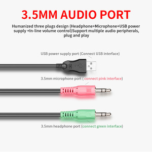 Oem Odm Barato 3,5 Mm Con cable Atractivo Altavoz Auriculares para juegos Auriculares Buen juego con micrófono Fabricantes de auriculares - Product Image 5