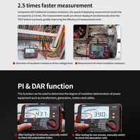 UNI-T Hızlı İzolasyon Direnci Test Cihazı UT501E Model 0.01M~4000M Yüksek Hassasiyetli Gerilim 100V-1000V Elektrik Uygulaması IP54