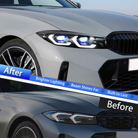 Ensemble de phares LED KGKB pour BMW Série 3 G20 G28 I3 M3 2023-2025, style laser, double couleur, DRL à commutation, Plug and Play
