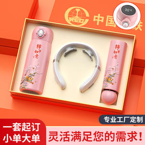 Set de Masajeador de Cuello Personalizado con Botella de Agua, Masaje por Vibración y Amasamiento, Regalo Empresarial para Empleados y Aniversarios - Product Image 3