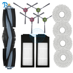 Ajustement pour <span class=keywords><strong>Ecovacs</strong></span> X1 <span class=keywords><strong>TURBO</strong></span> / OMNI brosse principale brosse latérale chiffon de vadrouille Kits de remplacement de filtre Hepa pour pièces de rechange d'aspirateur - Product Image 1