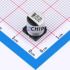 ตัวเก็บประจุชนิดอิเล็กโทรลีติคอลูมิเนียมแข็ง-ของเหลว118EC428 SMD D8xL10mm 330uF 20% 25V 1.6A-100kHz - Product Image 1