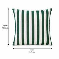 Coussin d'extérieur vert forêt rayé, hydrofuge, résistant aux UV, séchage rapide, en mousse haute densité, avec coins renforcés, OEM ODM