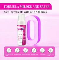 Mousse nettoyante intime à l'acide borique OEM/Marque Privée, à base de plantes naturelles, antibactérienne, équilibrante du pH, élimine les odeurs, pour un nettoyage et un soulagement vaginal.