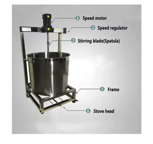 Gaz ısıtma yolu devirme sos ocak otomatik biber yapıştır pişirme Pot domates mikser yapma makinesi - Product Image 2