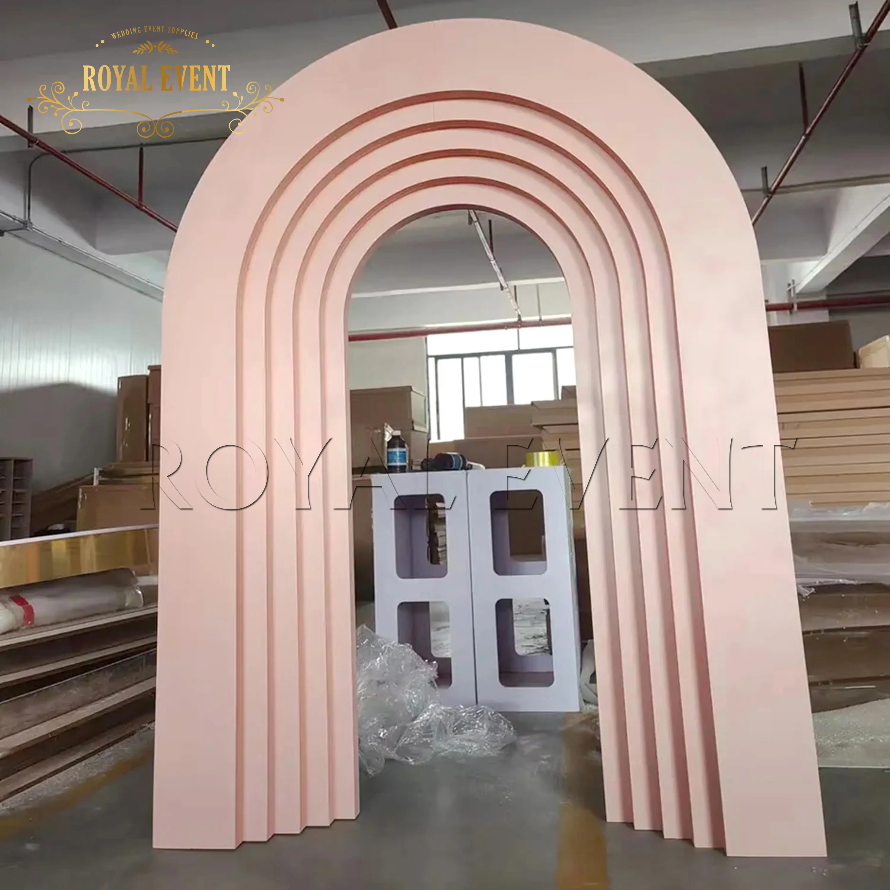 Fontes Do Casamento PVC-UV Open Arched Backdrops Stand Evento Decoração Stage Backdrop Para Venda