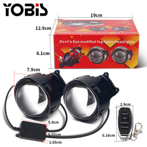 Luz LED Dinámica para Coche, Ojo de Diablo Grande de <span class=keywords><strong>3</strong></span> Pulgadas, 33 Modos, Lente 3D, Pupilas Dinámicas, Faro Delantero, Modificación Remota, Ojo de Águila - Product Image 6