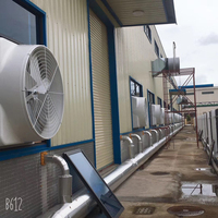 Ventilateur d'extraction mural électrique industriel de type axial pour toit, 110V-415V, avec roulement à billes, à fixer au mur/à la fenêtre