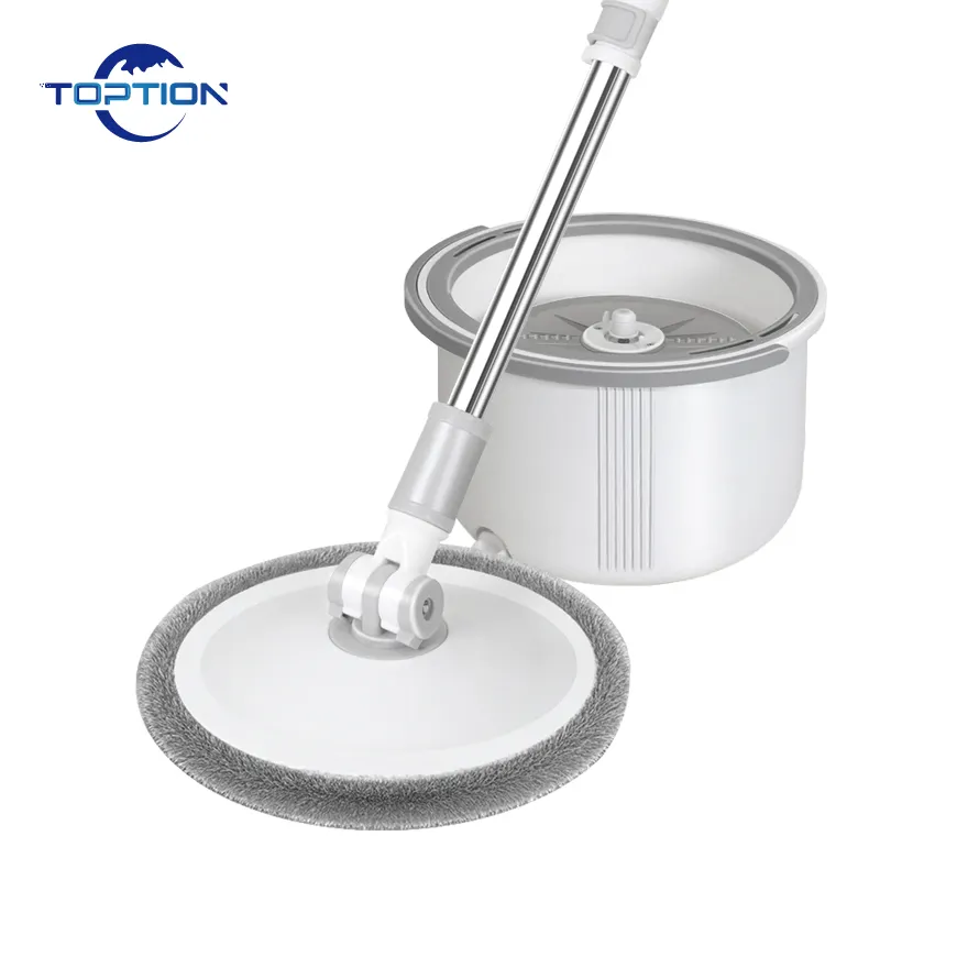 Sewage separation microfiber flat mop spin squeeze spinning mops magic hand free rotating floor cleaner mop bucket
