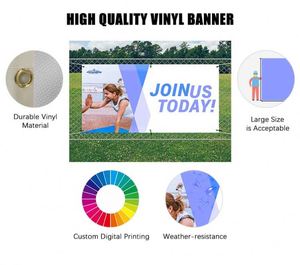 Banderoles en vinyle résistantes aux intempéries de qualité supérieure personnalisées Matériel durable pour la publicité extérieure Drapeaux et banderoles promotionnels - Product Image 2