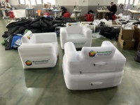 Canapé gonflable en forme de U pour plusieurs personnes et table gonflable combinée, mobilier d'extérieur robuste pour événements sportifs