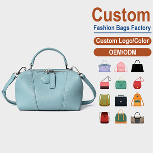 Bolso de Mano Personalizado de Cuero Genuino en Forma de Barril con Correa Extraíble y Cierre de Cremallera, Bolso Clásico Mini con Asa Superior para Mujer - Product Image 1