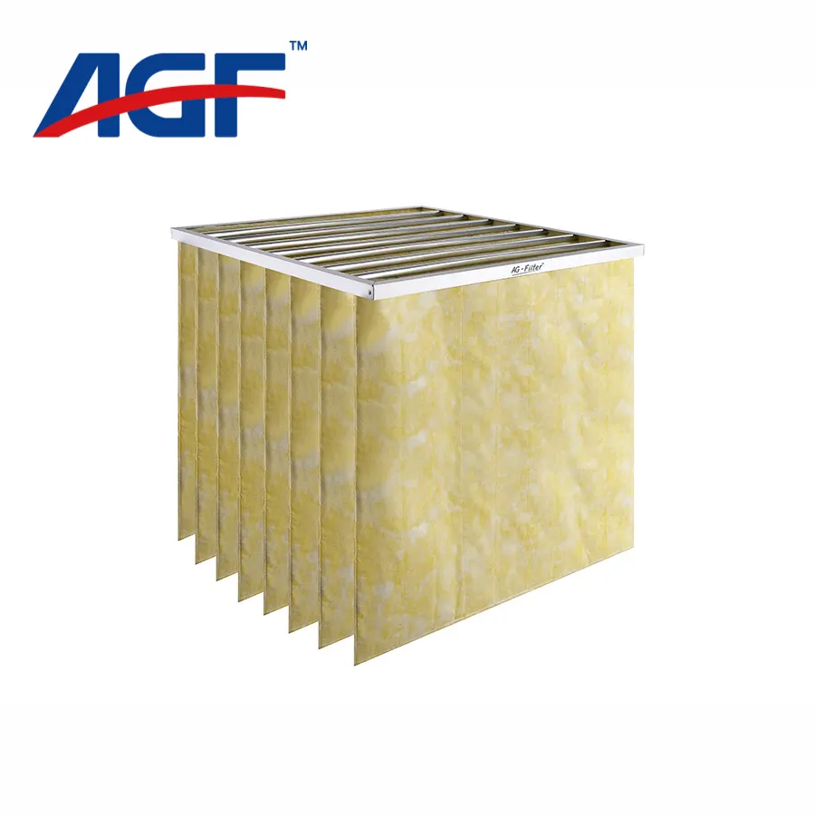 AGF bahan Filter buatan kustom digunakan 100% G3 hingga G4 serat sintetis multi-saku Filter saku pra-filter