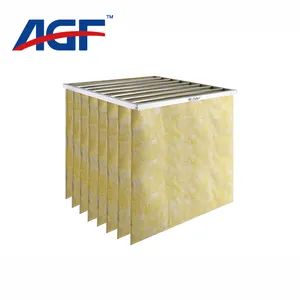 Le matériau filtrant sur mesure AGF est utilisé 100% G3 à G4 Filtre de poche préfiltre multi-poches en fibre synthétique