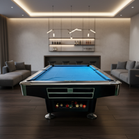 Table de billard de tournoi pliable de 9 pieds de qualité supérieure avec système de retour automatique des billes et pieds en bois massif, sortie d'usine en Chine