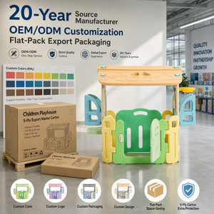 Casa de Juegos de Plástico para Niños, Multifuncional, Casa de Juegos de Simulación para Niños, Área de Juegos Interior para Bebés, Juego de Vallas de Juego para Niños Pequeños - Product Image 6