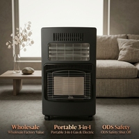 Chauffage Radiant Portable 3-en-1 Gaz et Électrique avec Coupure de Sécurité ODS pour Maison et Terrasse – Idéal Hiver – Excellent Rapport Qualité-Prix – Vente en Gros Direct Usine