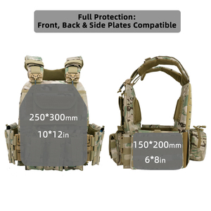 Taktische Weste mit Magazintasche, Molle-Angriffsweste, Schnellverschluss-Schutzweste, Plattenträger für Training und Einsätze - Product Image 3