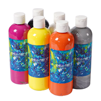 Peinture acrylique dorée 36 couleurs non toxique certifiée EN71 pour toile et papier, DIY pour enfants 300ml/500ml