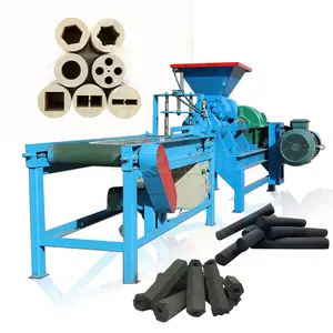 Factory sale biomass charcoal bar briquette making machine Screw sawdust rod extrude press machine