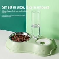 Nouveauté : Distributeur d'eau et de nourriture automatique 2 en 1 en plastique, produits pour animaux de compagnie, accessoires d'alimentation pour chats et chiens