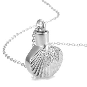 Ciondolo medaglione cremazione stella marina conchiglia in acciaio inossidabile apribile unico Hotsale - Product Image 6