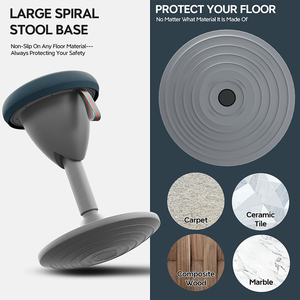 High Quality Fabric <strong>Heated</strong> Adjustable Swivel Ergonomic Custom logo <strong>Office</strong> Sit Stand Stool Balance Wobble <strong>Chair</strong> - Product Image 6