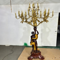Cire perdue coulée cuivre lampadaires Prométhée Sculpture Art laiton lampadaire décoration Villa Hall allée Statue lumière