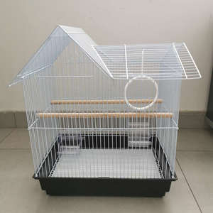 Jaula de Alambre Metálica Portátil, Transpirable y Resistente <span class=keywords><strong>para</strong></span> Pájaros, con Diseño Plegable y Patrón Sólido, <span class=keywords><strong>para</strong></span> <span class=keywords><strong>Canarios</strong></span> y Loros, en Caja - Product Image 2