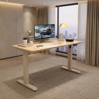 Bureau d'ordinateur intelligent et contemporain, électrique et automatique, pour e-sport, avec pieds relevables à moteur simple ou double, en acier inoxydable, avec rangement pour bureau
