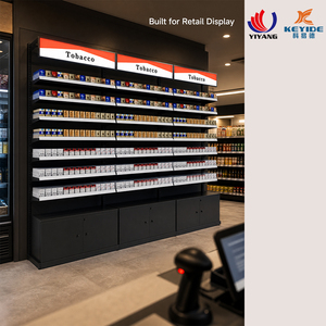 Robuuste metalen tabakspresentatiekast voor supermarkten, sigarettenrek, detailhandel tabakskast met lichtbak - Product Image 1