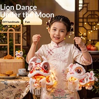 Lanterne de la Danse du Lion de style chinois pour le Festival de la Mi-Automne 2026, Nouveau Kit d'artisanat DIY en bois massif et PP fait main pour enfants, Accessoire photo