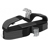 Cintres en plastique PET avec coussinets antidérapants, col court, robustes, pour l'organisation des vêtements dans la garde-robe et la salle de bain, gain de place, à un seul niveau, design moderne