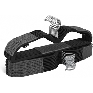 Plastic Hangers with Non-Slip Pads <b>Short</b> Neck Heavy Duty Clothes Hanger Organizer for <b>Wardrobe</b> Space saving - Product Image 1