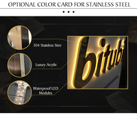 Letrero 3D de Acero Inoxidable con LED, Letras Iluminadas con Retroiluminación, Letrero de Canal para Exteriores, Logotipo de Pared para Negocios, Tiendas, Hoteles