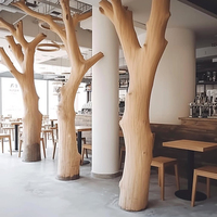 Arbre artificiel KH sur mesure, toutes tailles, avec tronc nu, branches naturelles séchées, pour la décoration intérieure de restaurants et d'événements
