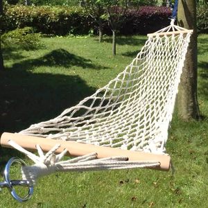 Hamaca de Malla de Nailon, Tamaño Individual, Resistente, para Acampar al Aire Libre, Diseño Rústico - Product Image 1