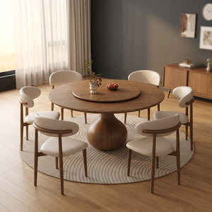 Modern Scandinavian Steel Foldable Portable Round <b>Dining</b> <b>Table</b> Set with 6 <b>White</b> Upholstered Chairs for Indoor Commercial Use - Product Image 3