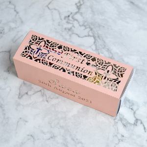 Recuerdo de fiesta de <span class=keywords><strong>bautizo</strong></span>, caja de recuerdo de Cruz personalizada con corte láser para primera comunión - Product Image 2