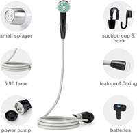Fournitures d'extérieur Pompe de douche à eau rechargeable USB personnalisée Douche bidet portable avec seau pliant