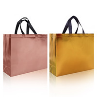 Sacs-cadeaux non tissés réutilisables de luxe, ensemble de couleurs mélangées avec sacs-cadeaux dorés en vrac-Poignées d'anniversaire Goodie et sacs de fête