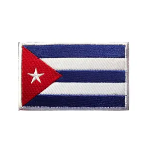 Küba bayrağı işlemeli yamalar