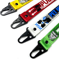 Porte-clés de voiture personnalisés avec logo en gros pour moto, porte-clés brodés anime et accessoires mousquetons tissés personnalisés